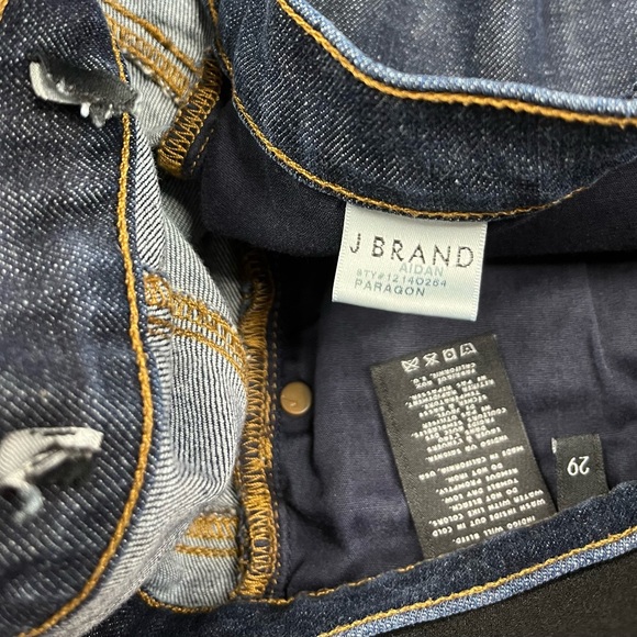 J Brand Boyfriend Jeans Fit Mid Rise Dark Wash Size 29 - Picture 12 of 13